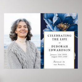 Póster Rótulo De Foto De La Celebración Del Funeral De Fl