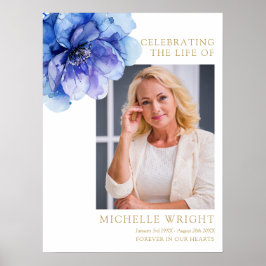 Póster Rótulo De Foto De La Celebración Del Funeral De Fl