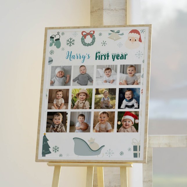 Póster Rótulo de foto hito del primer año de Santa navida (Subido por el creador)