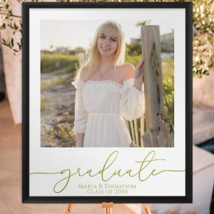 Póster Rótulo de fotografía personalizado de graduación d