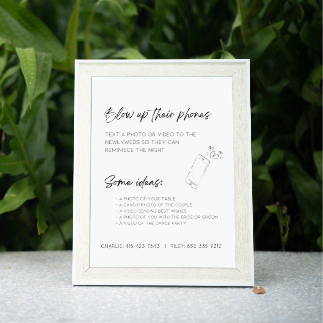 Póster Rótulo de fotos Boda de teléfonos editable (Subido por el creador)