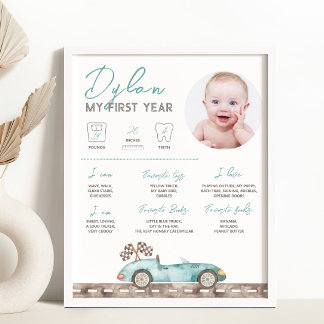 Póster Rótulo de fotos de coches de carreras