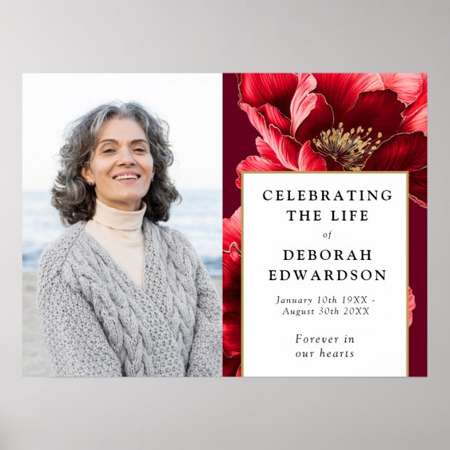 Póster Rótulo De Fotos De La Vida De La Celebración Del F (Frente)