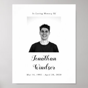 Póster Rótulo De Fotos Funerales, Celebración Del Rótulo