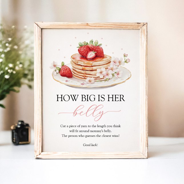 Póster Rótulo de fresa panqueque bebé Brunch Belly (Subido por el creador)