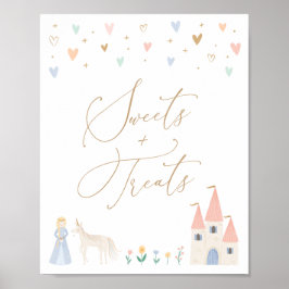 Póster Rótulo de golosinas y golosinas de la fiesta de cu