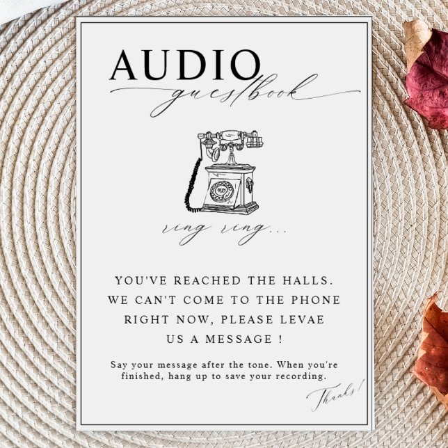 Póster Rótulo de guía de audio de caligrafía Boda de telé (Subido por el creador)