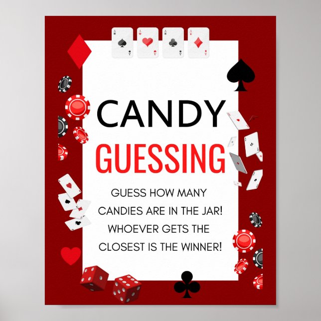 Póster Rótulo de juego Baby Shower de Ace Casino (Frente)