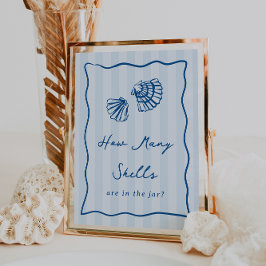 Póster Rótulo de juego "Cuántas bombas" de ducha de novia