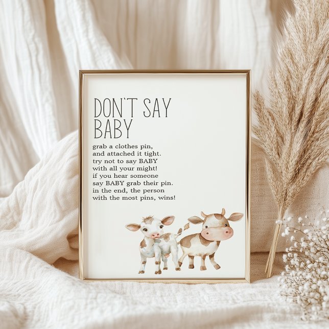 Póster Rótulo de juego de Baby Shower de Little Farm Nurs (Subido por el creador)