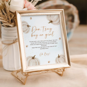 Póster Rótulo de juego de Baby Shower otoño