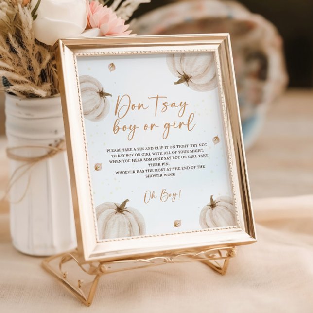 Póster Rótulo de juego de Baby Shower otoño (Subido por el creador)