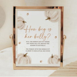 Póster Rótulo de juego de Baby Shower otoño