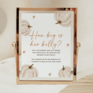 Póster Rótulo de juego de Baby Shower otoño