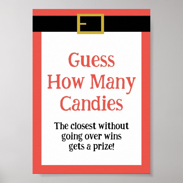 Póster Rótulo de juego de Navidades divertidos editables (Frente)