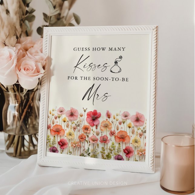 Póster Rótulo de juego Love In Bloom Bridal Shower Kiss (Subido por el creador)