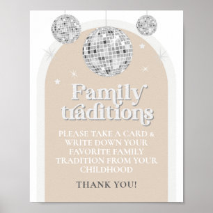 Póster Rótulo de juegos de tradiciones familiares Disco B