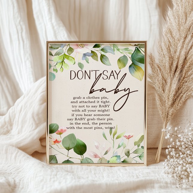 Póster Rótulo de juegos de Woodland Animals Baby Shower (Subido por el creador)