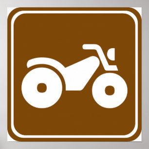 Póster RÓTULO de la autopista ATV