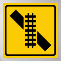 Rótulo de la autopista de cruce de ferrocarril ses