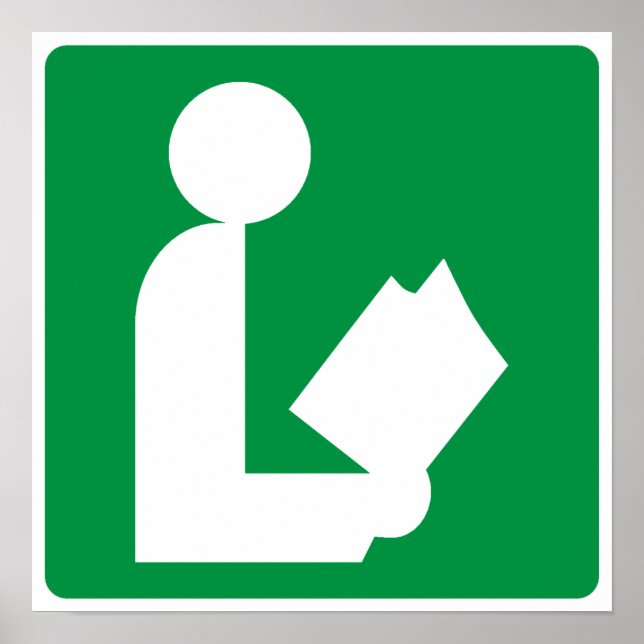 Póster Rótulo de la autopista de la biblioteca (Frente)