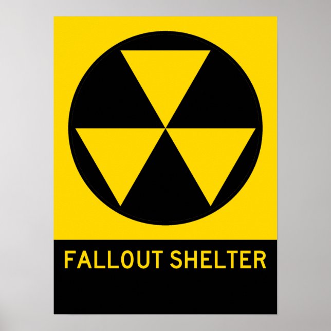 Póster Rótulo de la autopista Fallout Shelter (Frente)