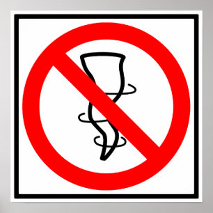 Póster Rótulo de la autopista No Tornadoes