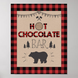Póster Rótulo de la barra de chocolate caliente Lumberjac