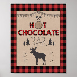 Póster Rótulo de la barra de chocolate caliente Lumberjac