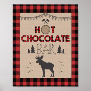 Póster Rótulo de la barra de chocolate caliente Lumberjac