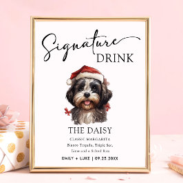 Póster Rótulo de la bebida de la marca del Boda del perro
