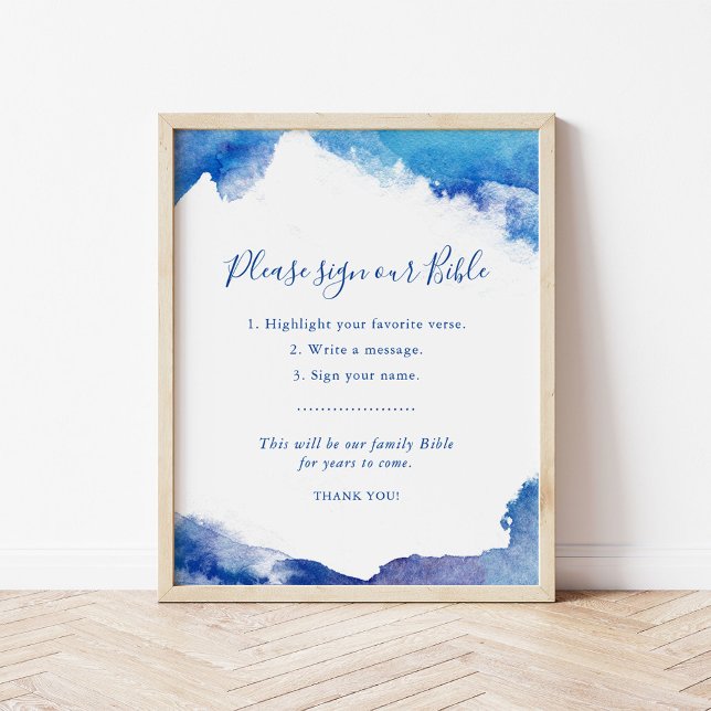 Póster Rótulo de la Biblia Sapphire Tide Boda (Subido por el creador)