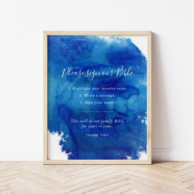 Póster Rótulo de la Biblia Sapphire Tide Boda (Subido por el creador)