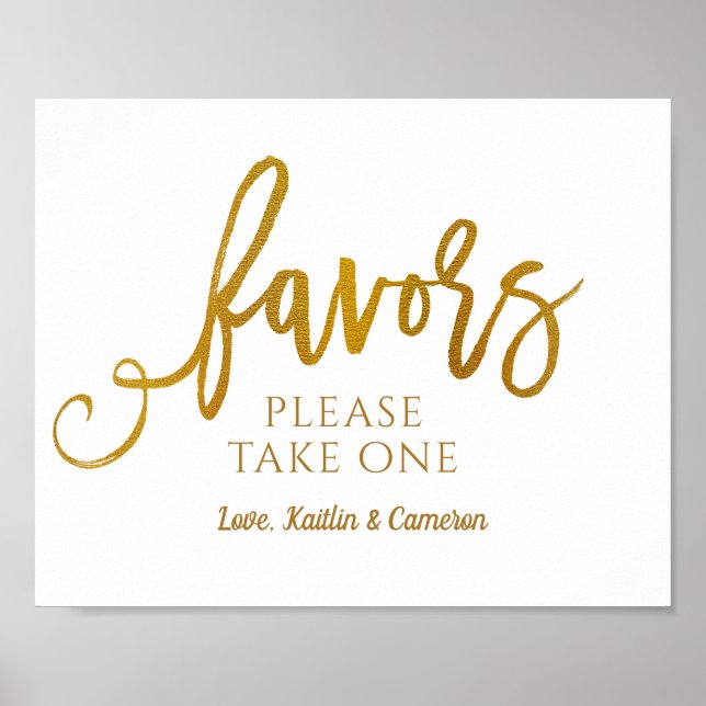 Póster Rótulo De La Boda Favor "Por Favor, Toma Uno" | RE (Frente)