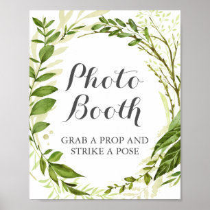 Póster Rótulo de la cabina fotográfica de Boda de la guir