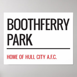 Póster Rótulo de la calle Boothferry Park