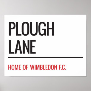 Póster Rótulo de la calle del estadio Plow Lane
