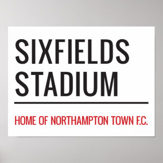 Póster Rótulo de la calle Sixfields Stadium