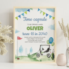 Póster Rótulo de la cápsula de cumpleaños