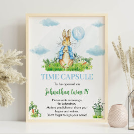 Póster Rótulo de la cápsula de cumpleaños de Peter Rabbit