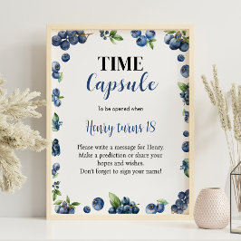 Póster Rótulo de la cápsula de la hora de nacimiento de l