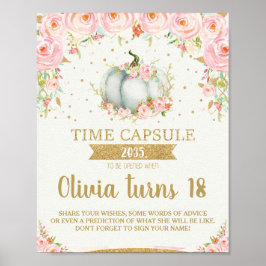 Póster Rótulo de la cápsula de Poster de calabaza pequeña