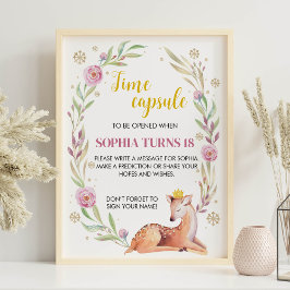 Póster Rótulo de la cápsula del cumpleaños de Onederland