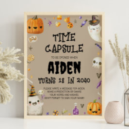 Póster Rótulo de la cápsula del natalicio del fantasma vi