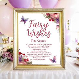 Póster Rótulo de la cápsula del primer cumpleaños