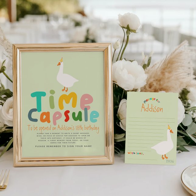 Póster Rótulo de la cápsula del primer cumpleaños de una  (Subido por el creador)