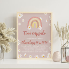 Póster Rótulo de la cápsula del tiempo de cumpleaños del