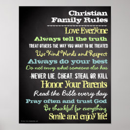 Póster Rótulo de la Casa de Regímenes de Familia Cristian