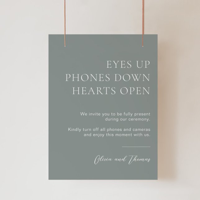 Póster Rótulo de la ceremonia de Boda Sage Green sin cone (Subido por el creador)