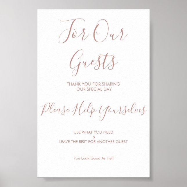 Póster Rótulo de la cesta del baño de eventos (Frente)